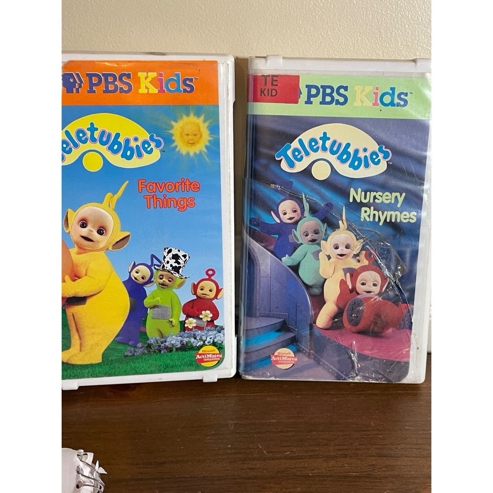 Teletubbies VHS Bundle Favorite Things Nursery Rhymes PBS Kids Vintage Clamshell